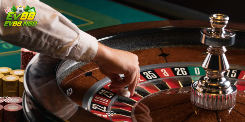 Giao diện bàn chơi roulette EV88
